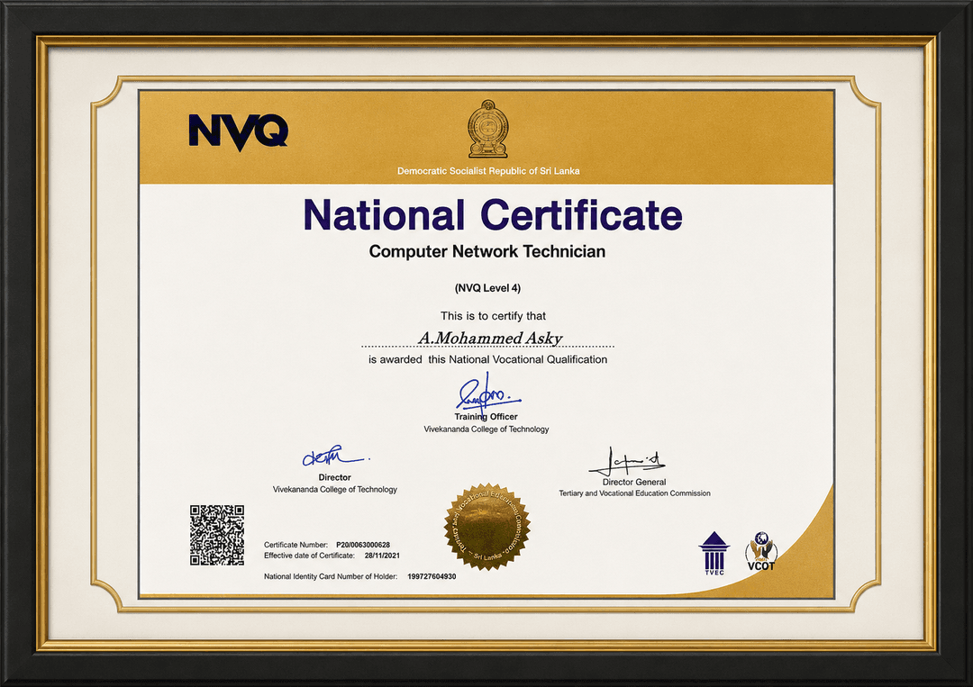 National Certificate in Computer Network Technology (NVQ 4)