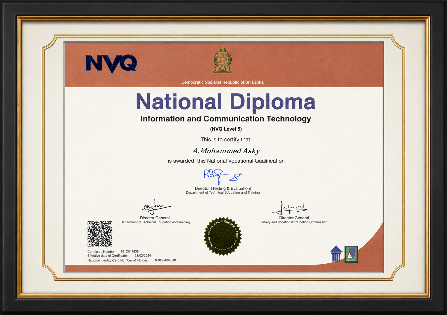 National Diploma in Information Technology (NVQ 5)